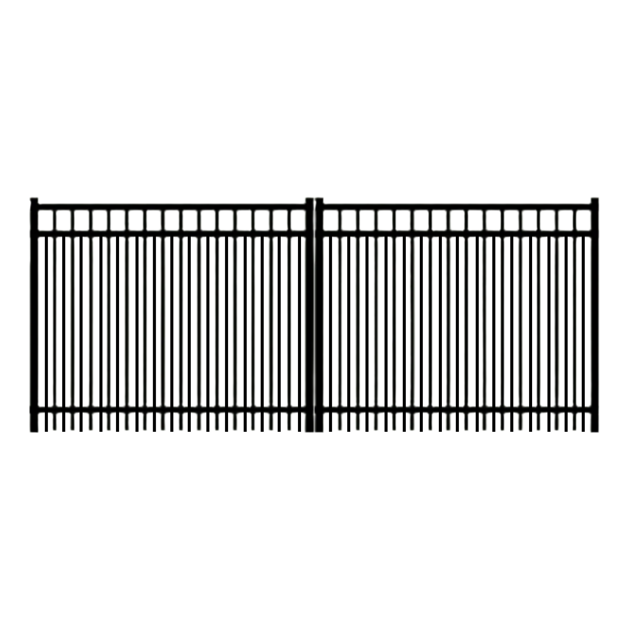 Beagle Double Picket Aluminum Double Drive Gate