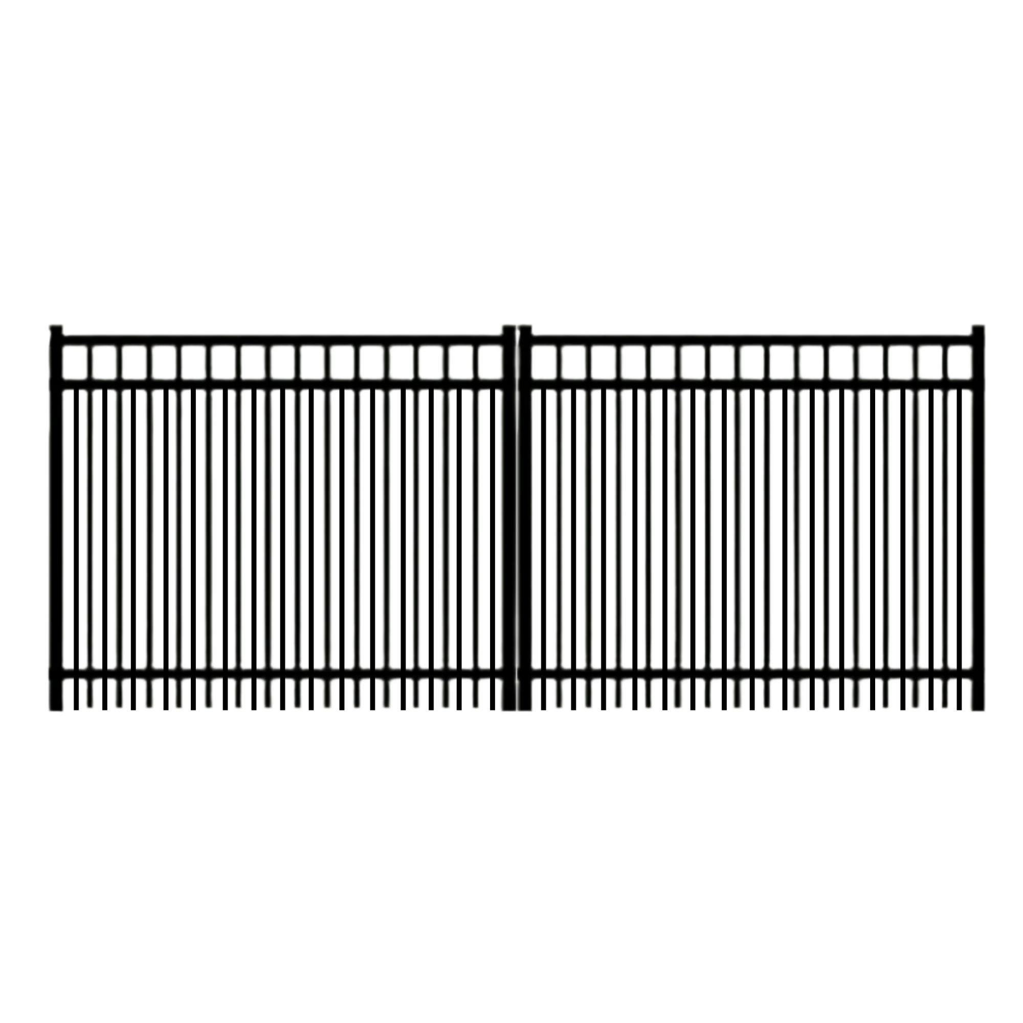 Beagle Double Picket Aluminum Double Drive Gate