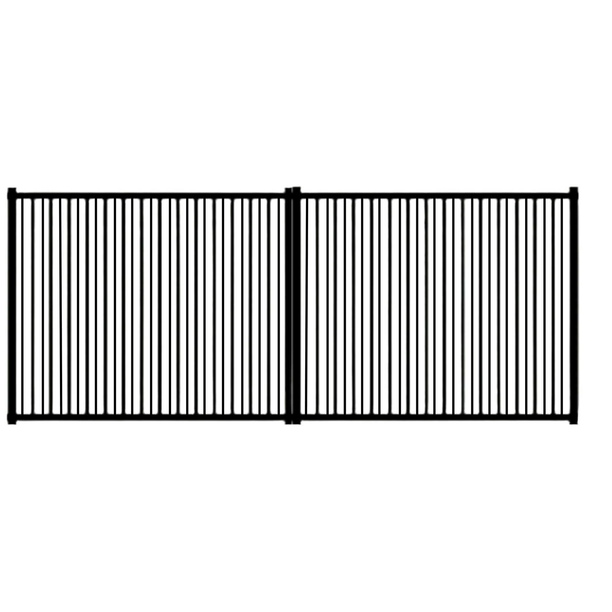 Border Collie Double Picket Aluminum Double Drive Gate