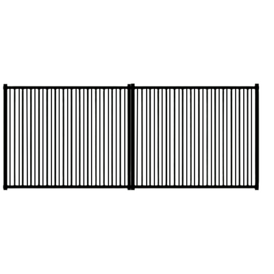 Border Collie Double Picket Aluminum Double Drive Gate