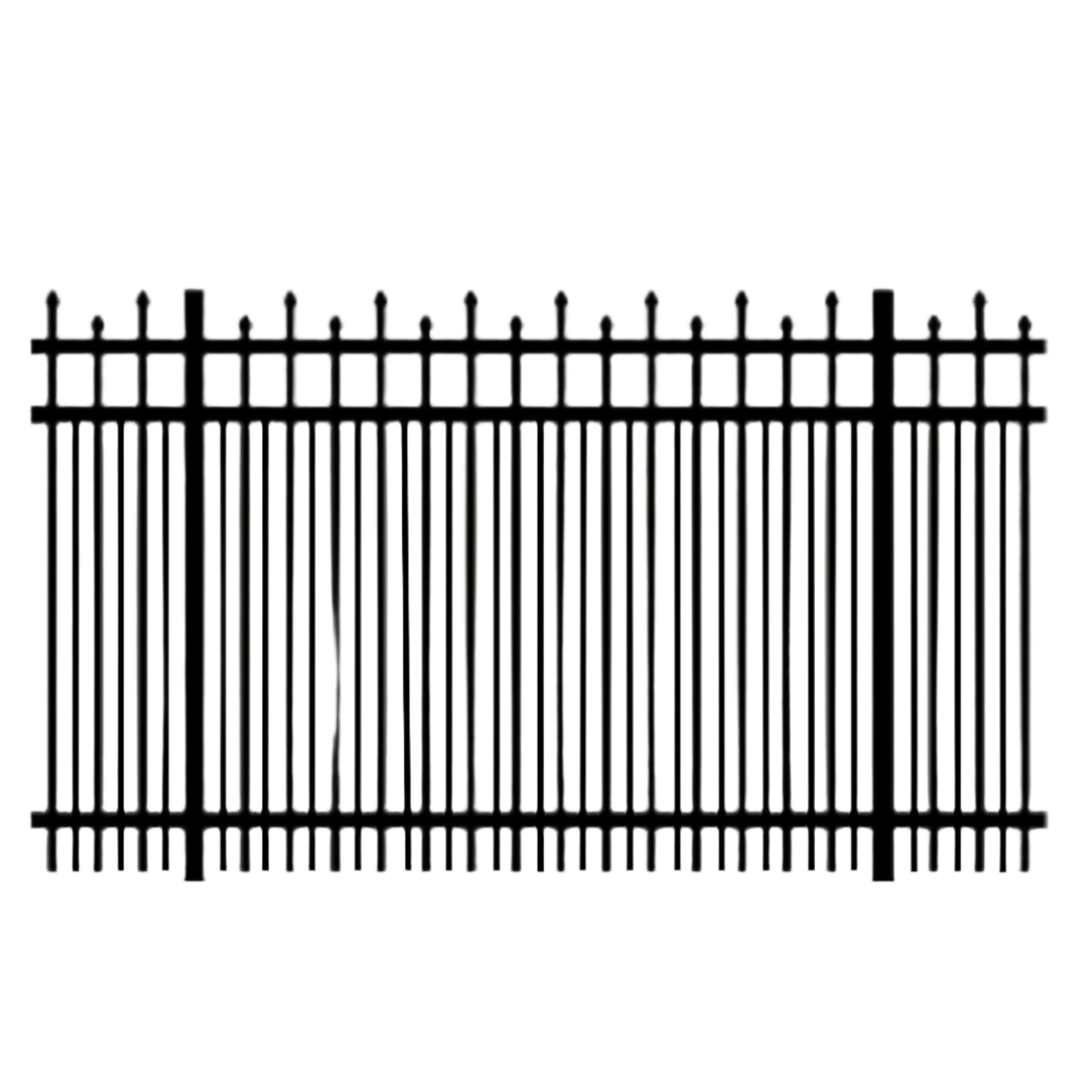 Bulldog Residential Double Picket Aluminum Fence Panel 