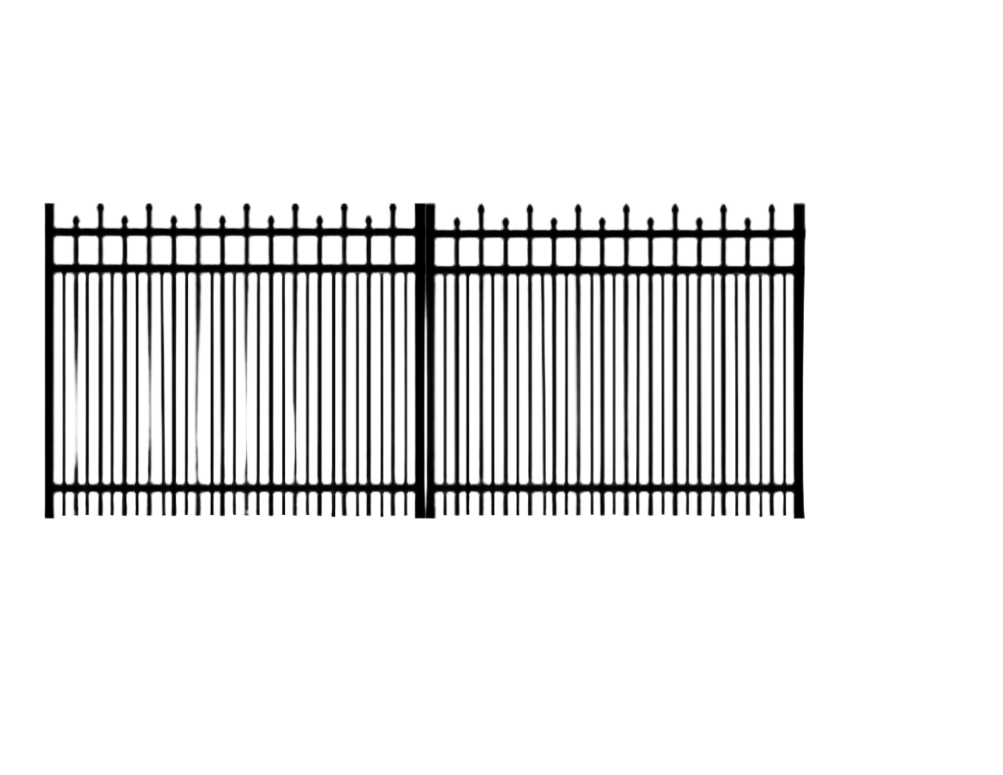 Bulldog Double picket Double Drive Aluminum Gate