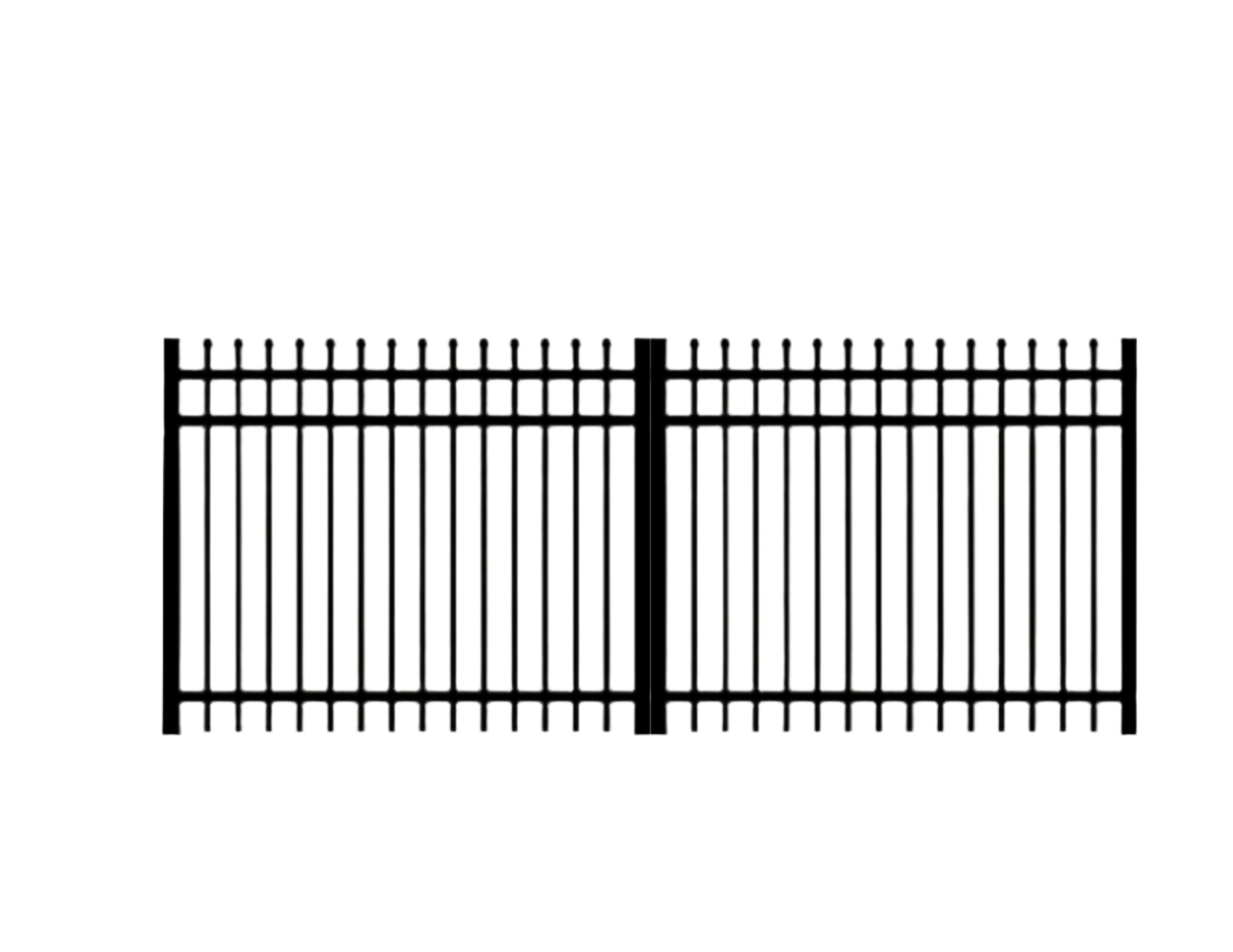 German Shepherd Aluminum Double Drive Gate