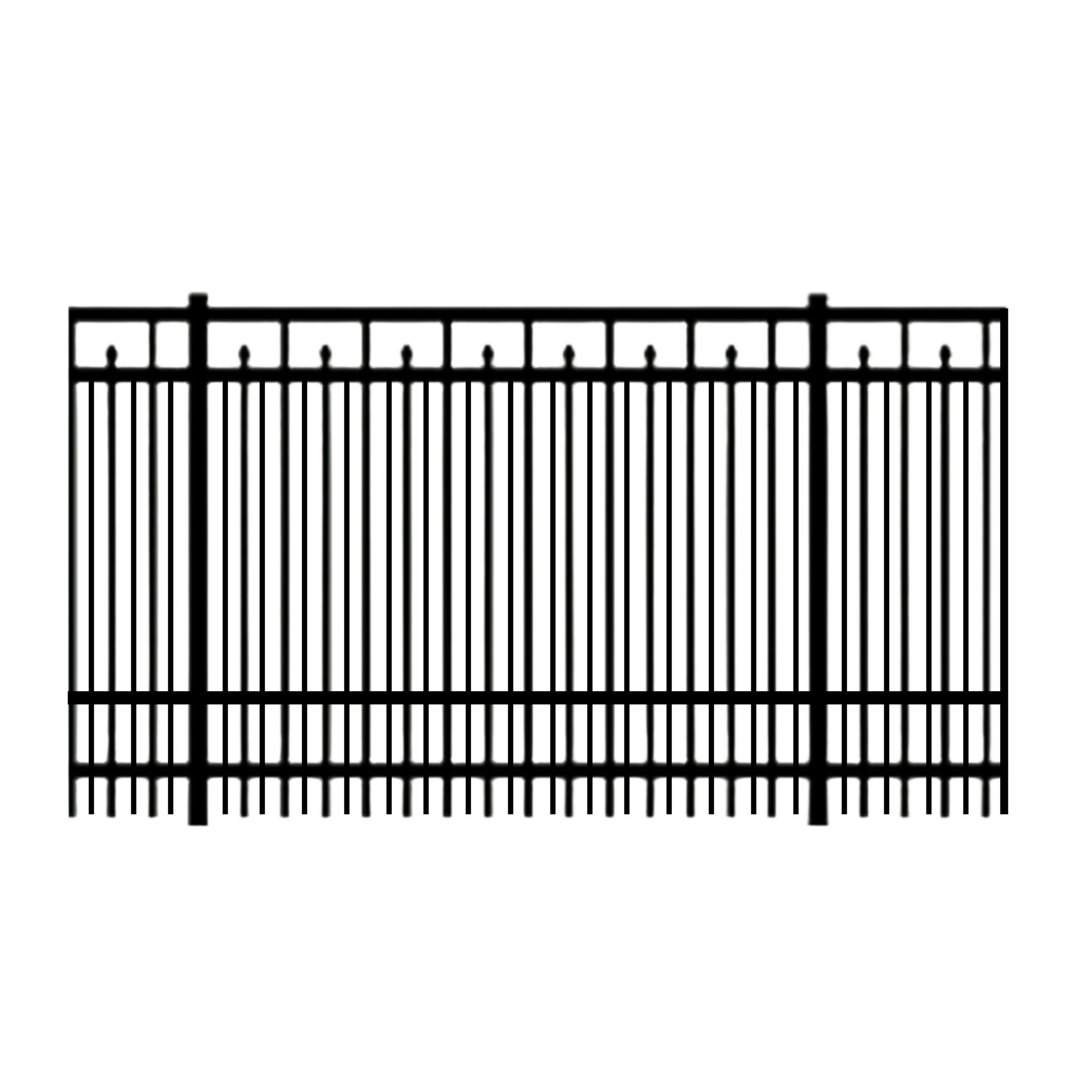 6' Labrador Double Picket 4th Rail Aluminum Panel 