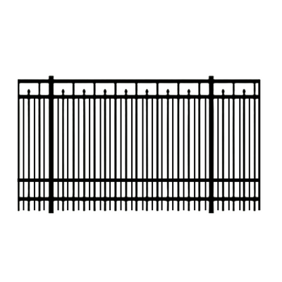 6' Labrador Double Picket 4th Rail Aluminum Panel