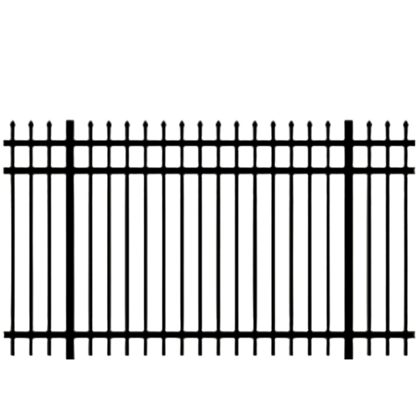 German Shepherd Commercial Aluminum Fence Panel