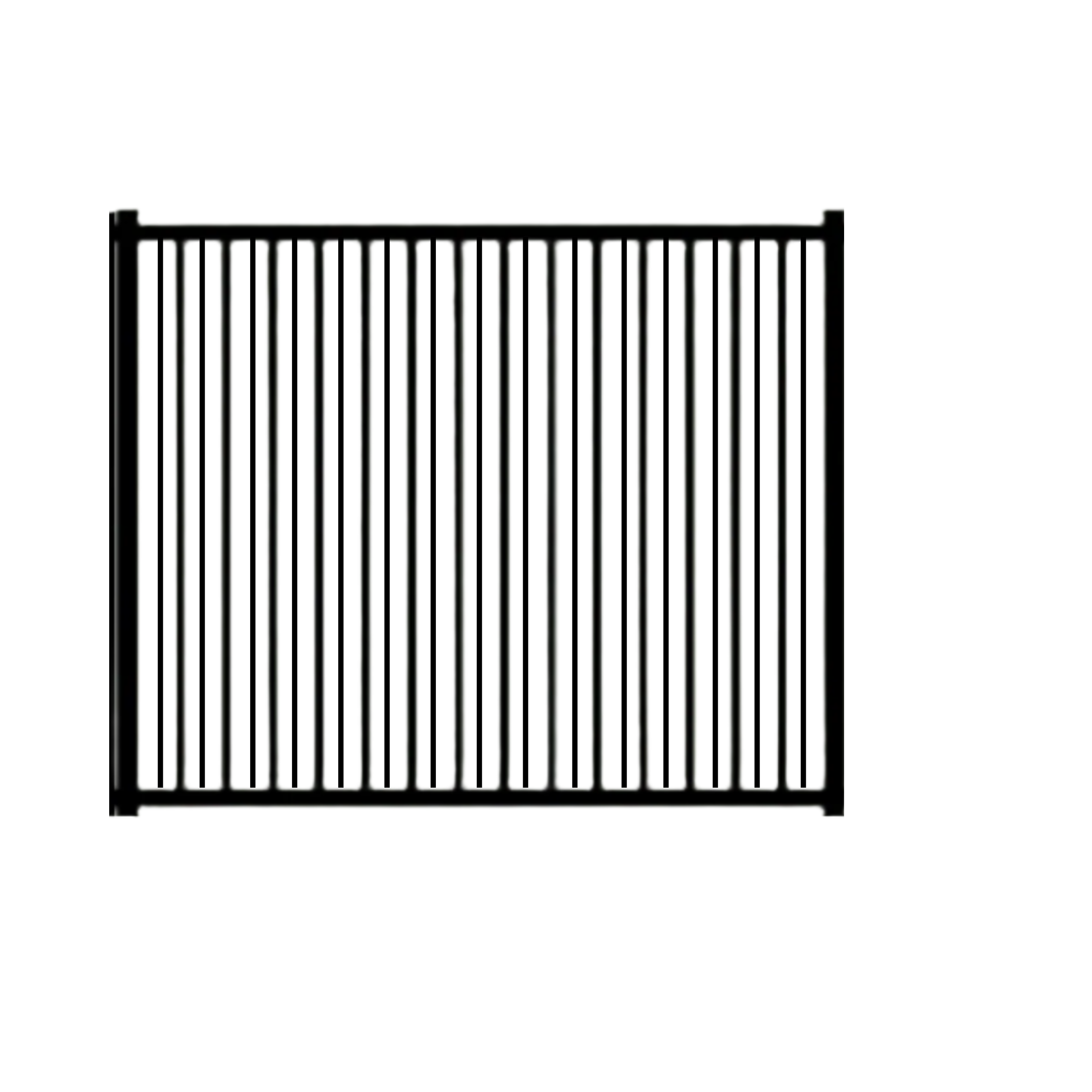 Border Collie Double Picket Aluminum Walk Gate