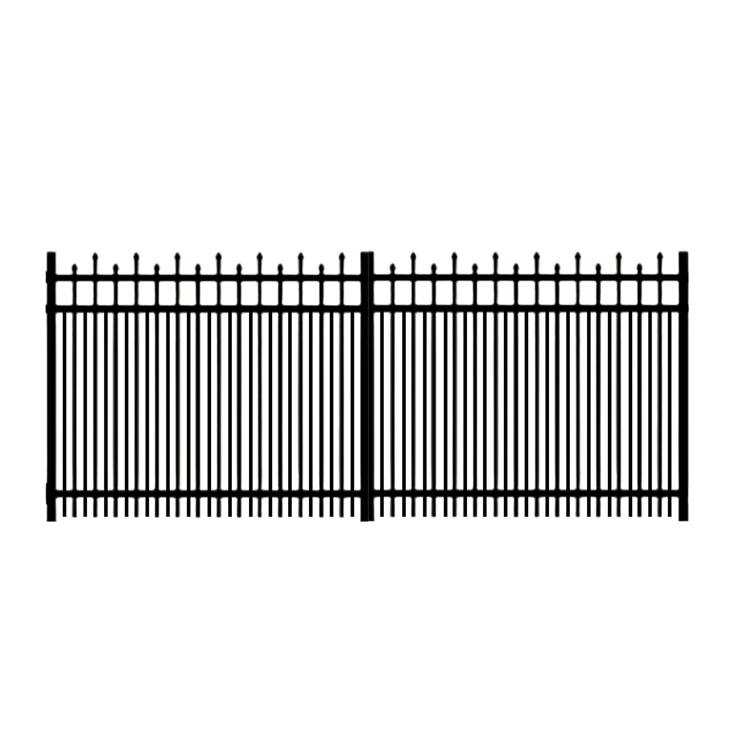Bull Dog Double Picket Aluminum Double Drive Gate