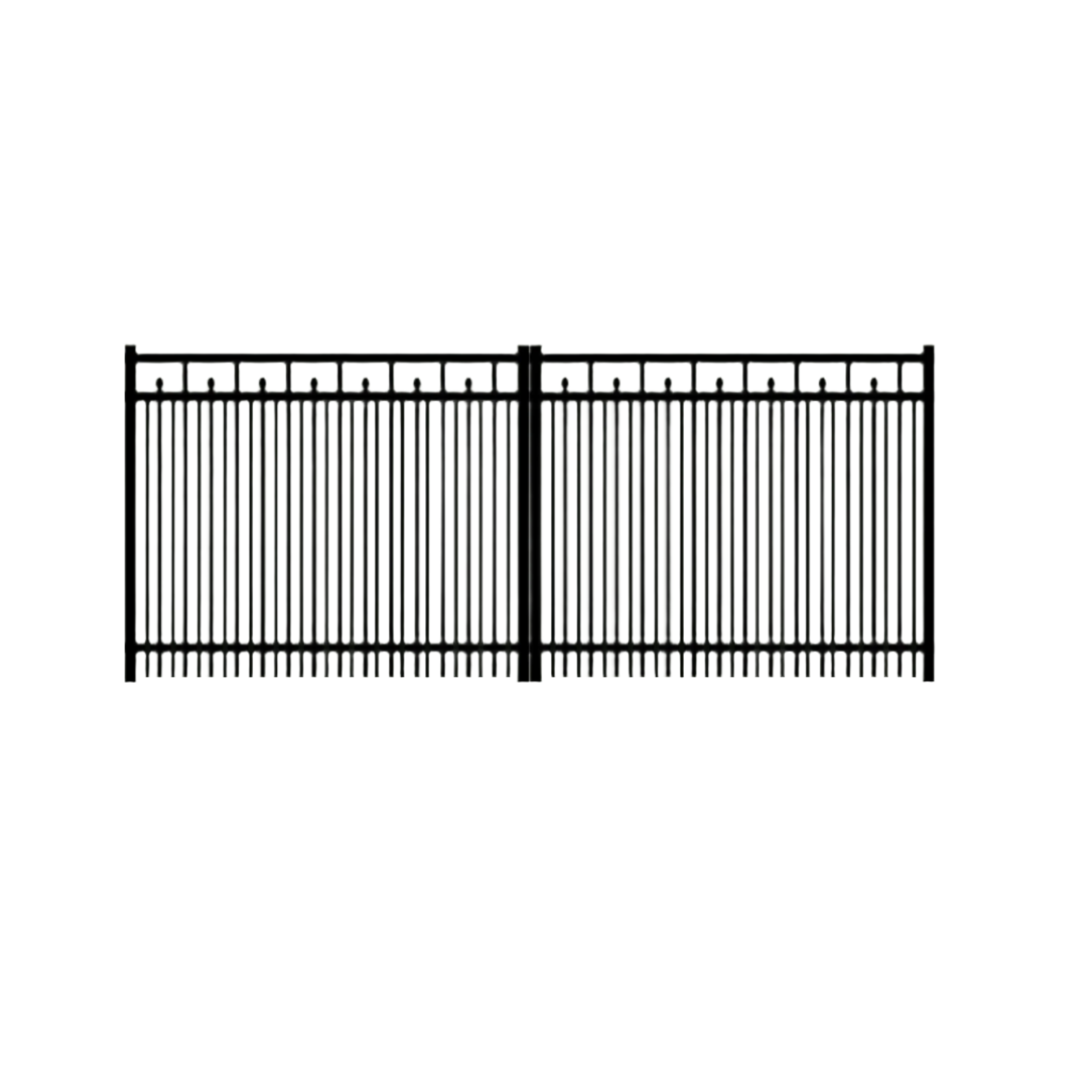 Labrador Double Picket Double Drive Aluminum Gate 