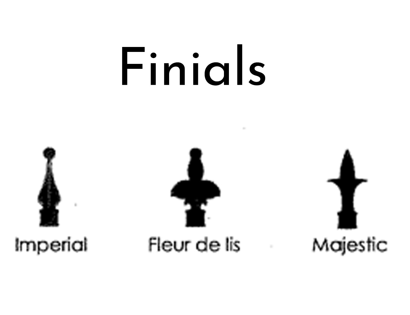 Aluminum Finials