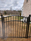 a stylish entry and exit point to your fence with an aluminum Residential Arched Walk Gate. Each gate comes standard with the hardware needed to open, close and latch your gate