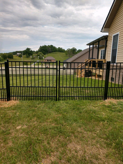 Image of Double Commercial gate in black from Myyardfence