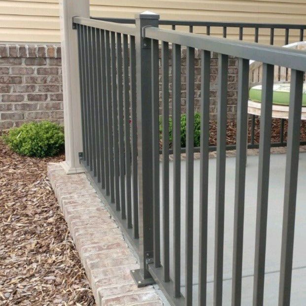 Black metal fence panels residential Fences come standard in 6' lengths and are available in 3', 4', 5', and 6' heights. Available at Myyardfence.com