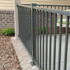 Black metal fence panels residential Fences come standard in 6' lengths and are available in 3', 4', 5', and 6' heights. Available at Myyardfence.com